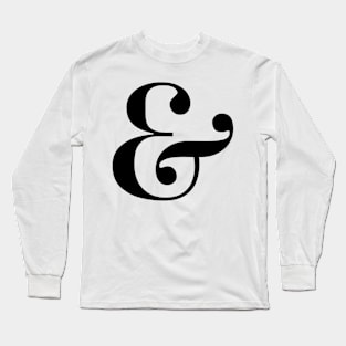 Ampersand Typography Text Design Long Sleeve T-Shirt